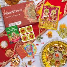Sacred Diwali Puja Samagri Kit for Lakshmi Pujan with Pujan Vidhi